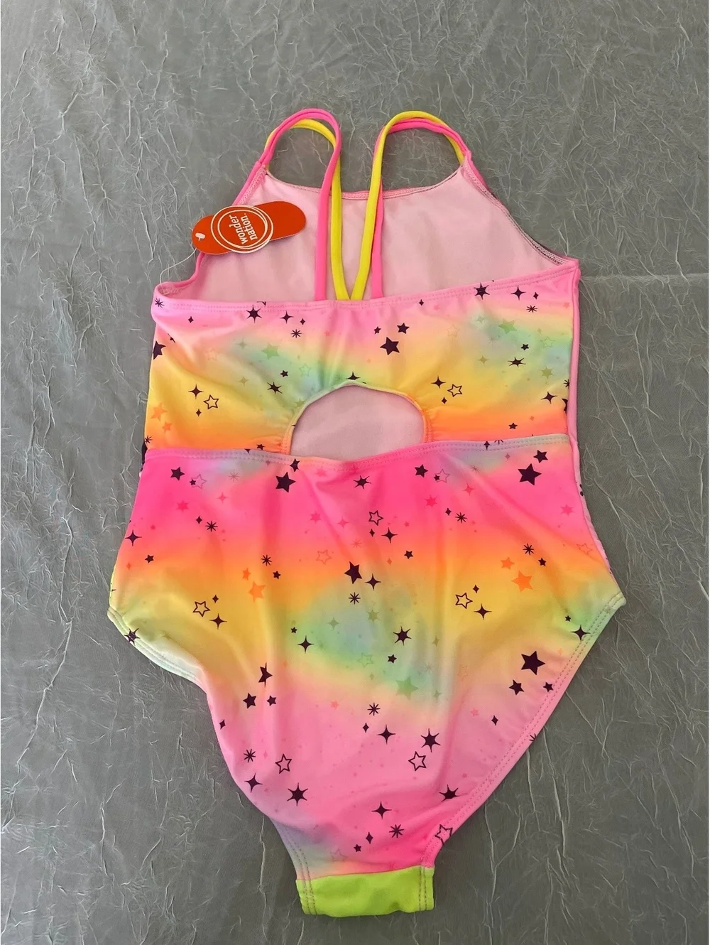 NWT Wonder Nation Girls' Unicorn Sequin One-Piece Swimsuit-L